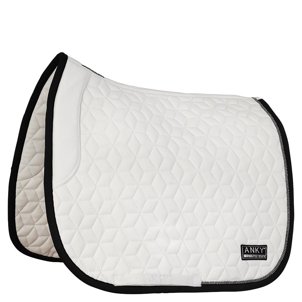 Twill Saddle Pad- White/Navy