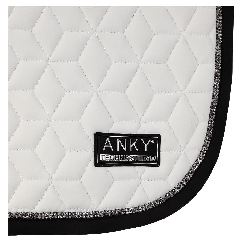 Twill Saddle Pad- White/Navy