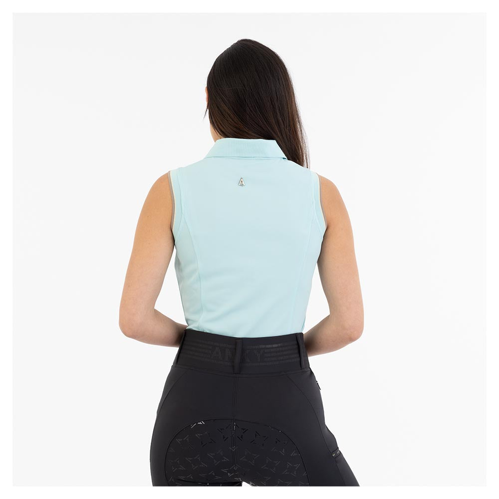 Sleeveless Polo- Canal Blue (Outlet)