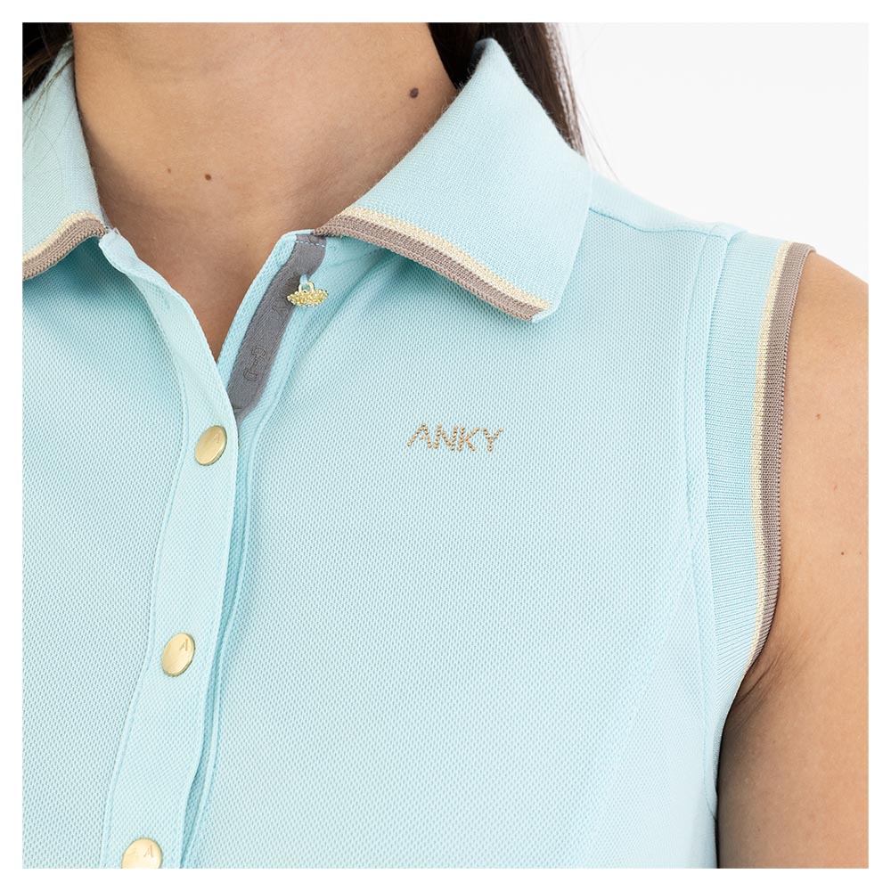 Sleeveless Polo- Navy (Outlet)