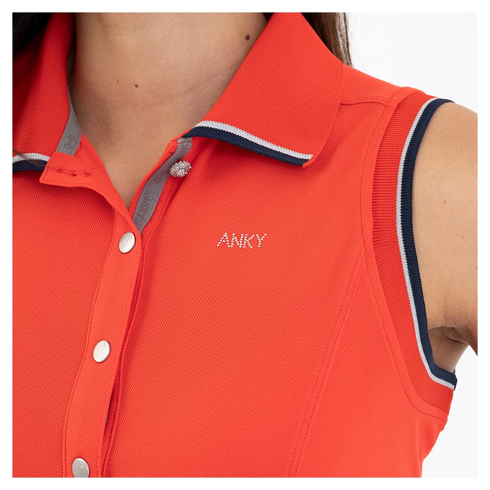 Sleeveless Polo- Navy (Outlet)