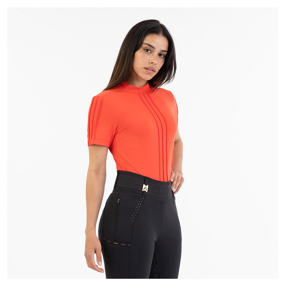 Mockneck Tee- Equestrian Red (Outlet)