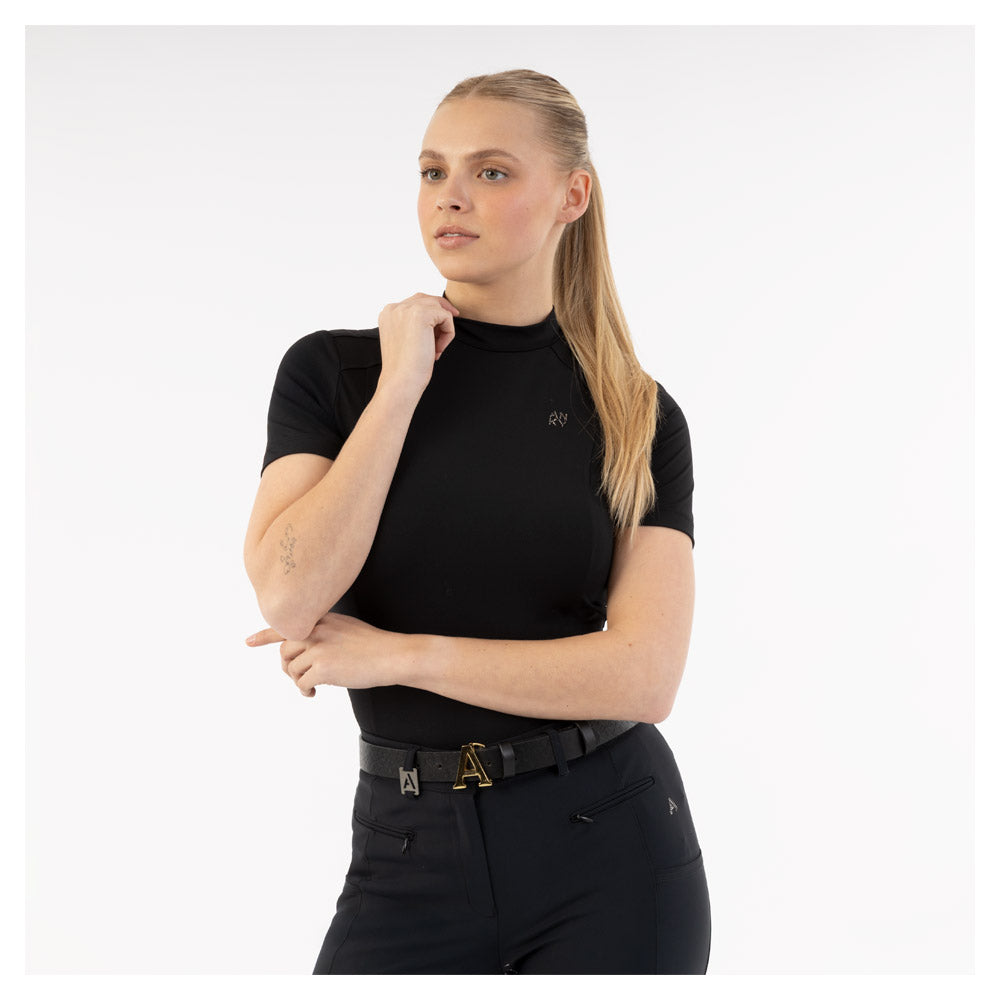 Mockneck Tee- Black (Outlet)