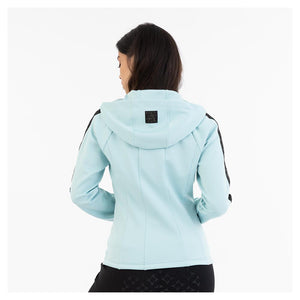 Hooded Tech Zip Up- Canal Blue (Outlet)