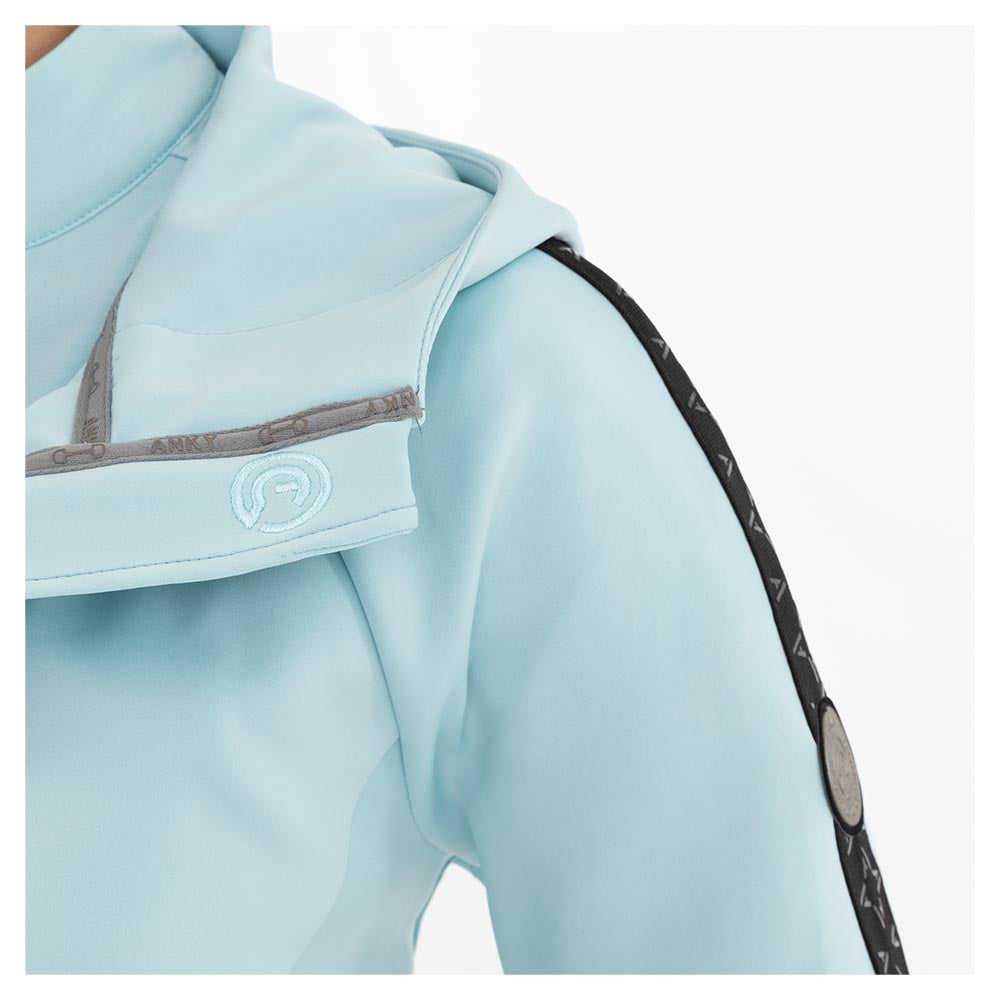 Hooded Tech Zip Up- Canal Blue (Outlet)