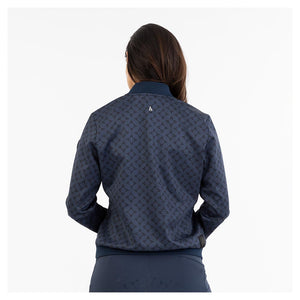 NEW Printed Bomber- Mood Indigo