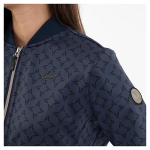 NEW Printed Bomber- Mood Indigo