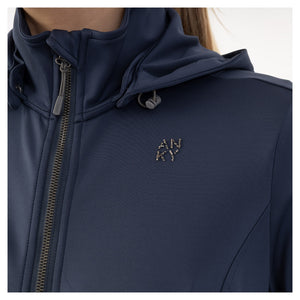 Hooded Tech Zip up- Navy