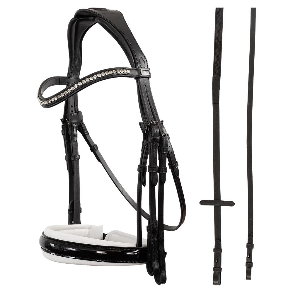 NEW Comfort Fit Double Bridle- Black/White