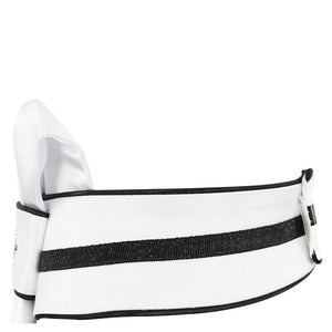 NEW Stone Deluxe Stock Tie- White/Black