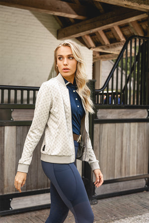 NEW Printed Bomber- Mood Indigo