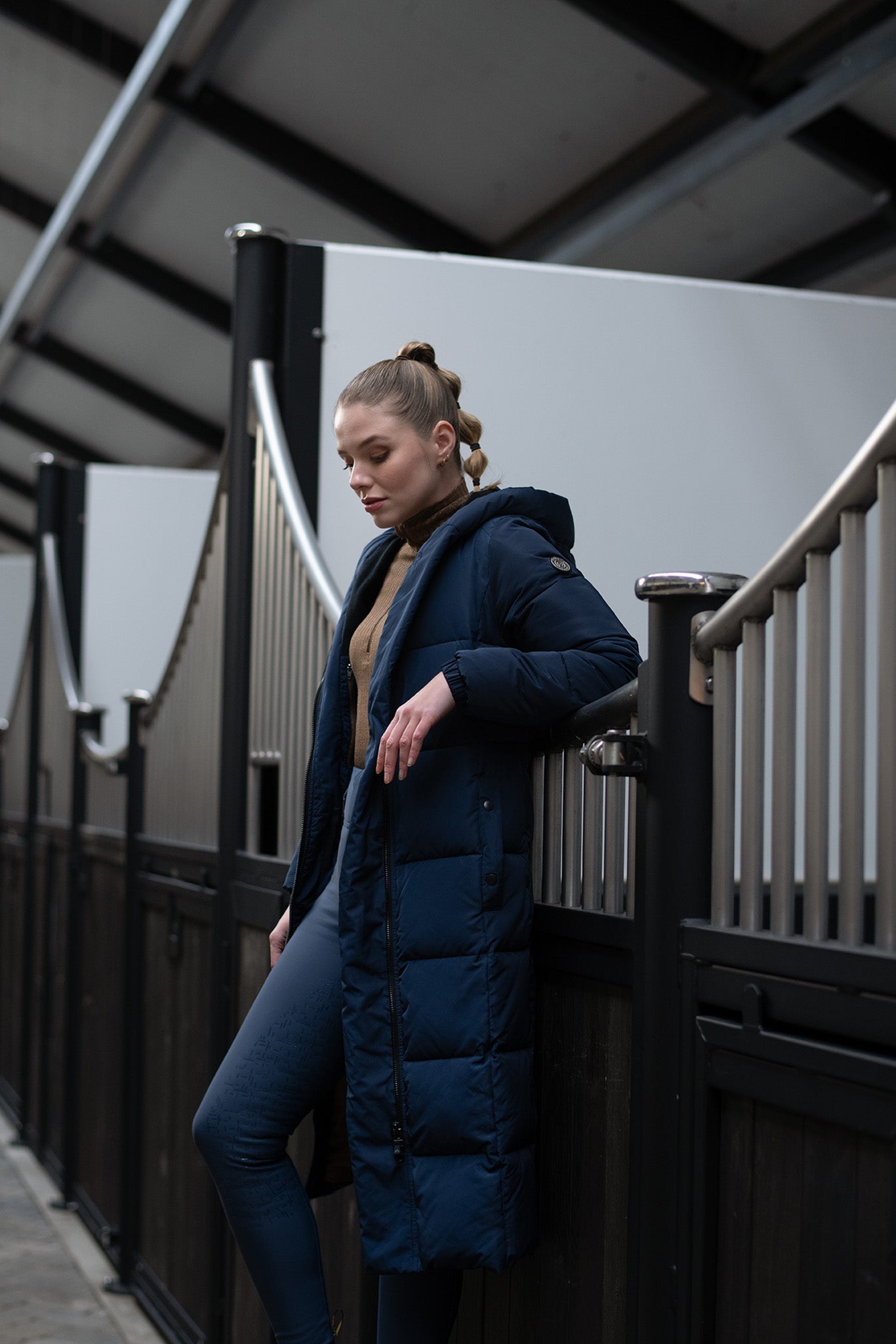 NEW Long Puffer Coat- Navy