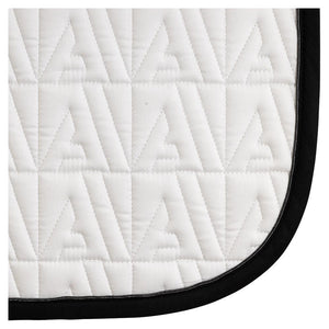 NEW Twill Saddle Pad- White/Black