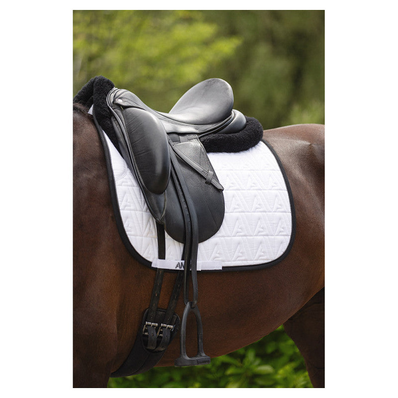 NEW Twill Saddle Pad- White/Black