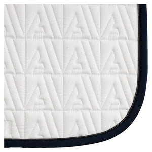 NEW Twill Saddle Pad- White/Black