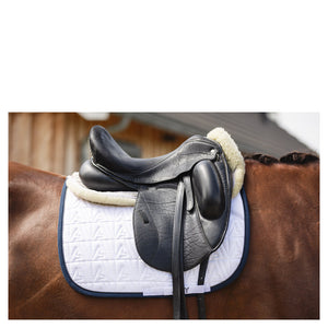 Twill Saddle Pad- White/Navy